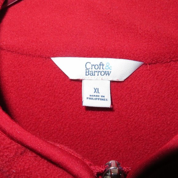 Craft & Barrow XL Red Plush Vest - Picture 2 of 6